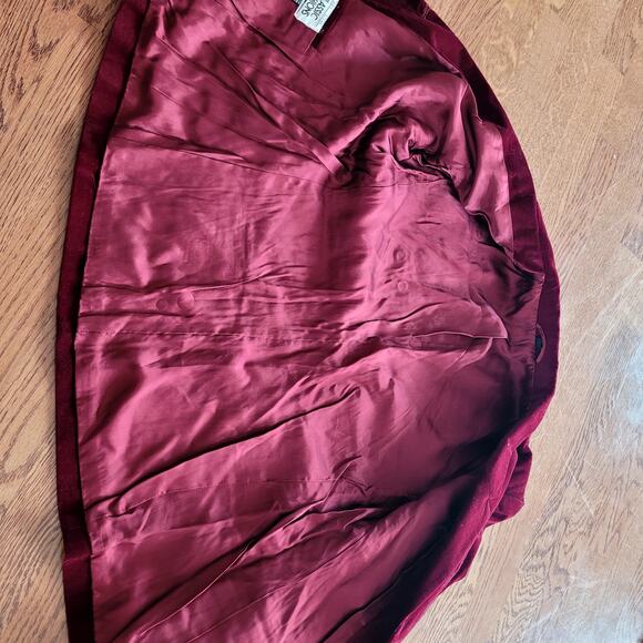 Vtg Burgundy Velvet Blazer Sz 16 Classic Fashions - Picture 6 of 6